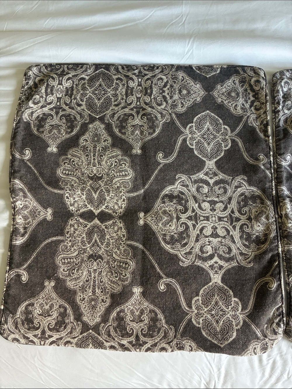 Pottery Barn Euro Pillow Covers Alana Pattern in Java - Picture 3 of 4